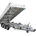 3-ACHSIGER HYDRAULISCHER KIPPANHÄNGER 400×200 UNITRAILER TASKER 400/3C 3500 KG