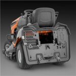 HUSQVARNA TC 242 T mit Schneeschild 120Plus & Gartentraktoren Anhänger 275 – Bild 5