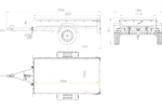 Praktischer PKW-Anhänger Garden Trailer 200 Kipp mit kippbarer Deichsel, blauer Plane – Bild 2