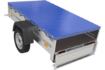 Praktischer PKW-Anhänger Garden Trailer 200 Kipp mit kippbarer Deichsel, blauer Plane – Bild 10